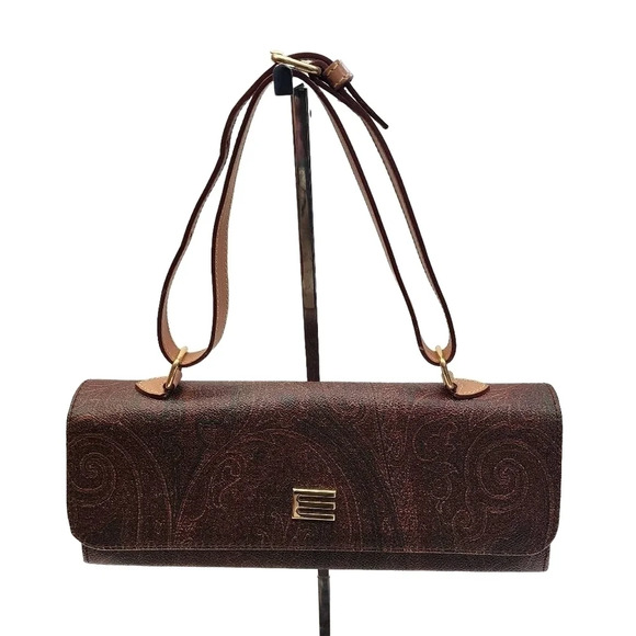 Etro Handbags - Authentic ETRO PVC canvas paisley pattern shoulder bag